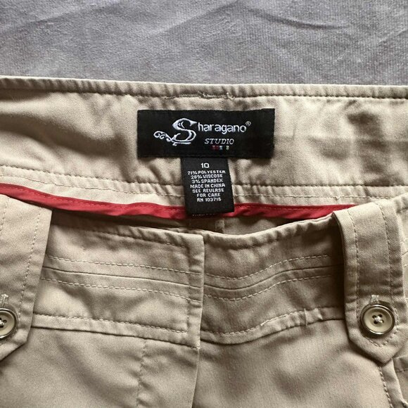 Sharagano Khaki Capri Pants - Size 10 - Picture 6 of 8
